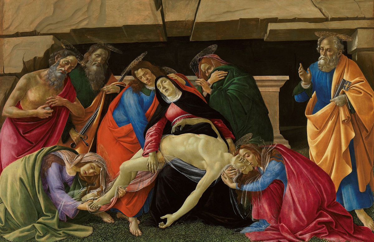 Botticelli Oplakávanie mŕtveho Krista